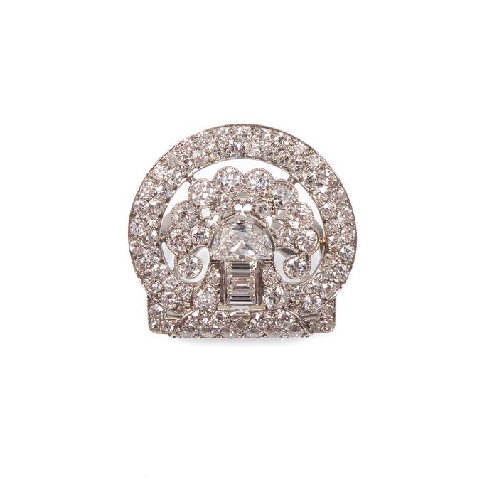   Tiffany - Art Deco diamond tree-of-life cluster clip brooch | MasterArt
